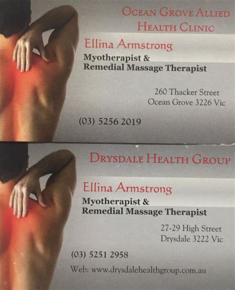 Ellina Armstrong Myotherapy & Remedial Massage Therapy